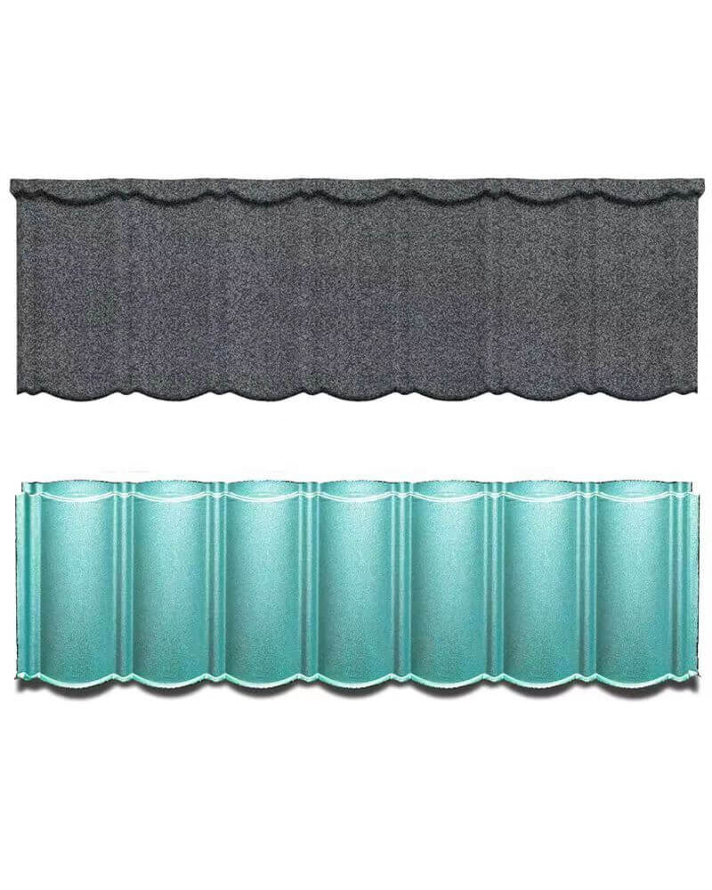 Teja metálica recubierta de piedra de 1340 mm x 420 mm Teja para techos tradicional de Zin para comunidades