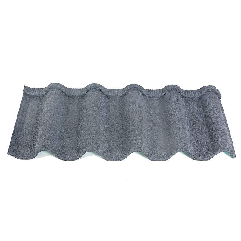 teja de metal contemporánea 1340 x420 mm teja de teja de acero recubierta de piedra de color